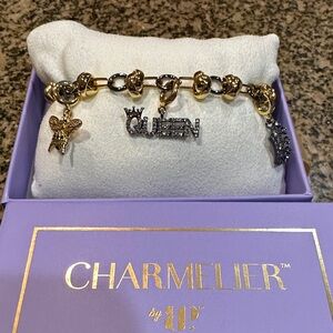 Charmelier Gold and Hematite Queen Bee Bracelet